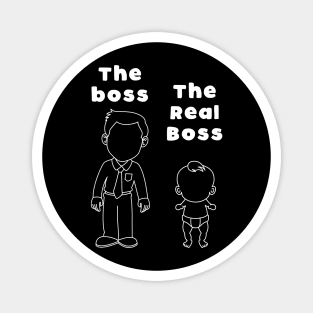 Father the boss Shirt Design Magnet